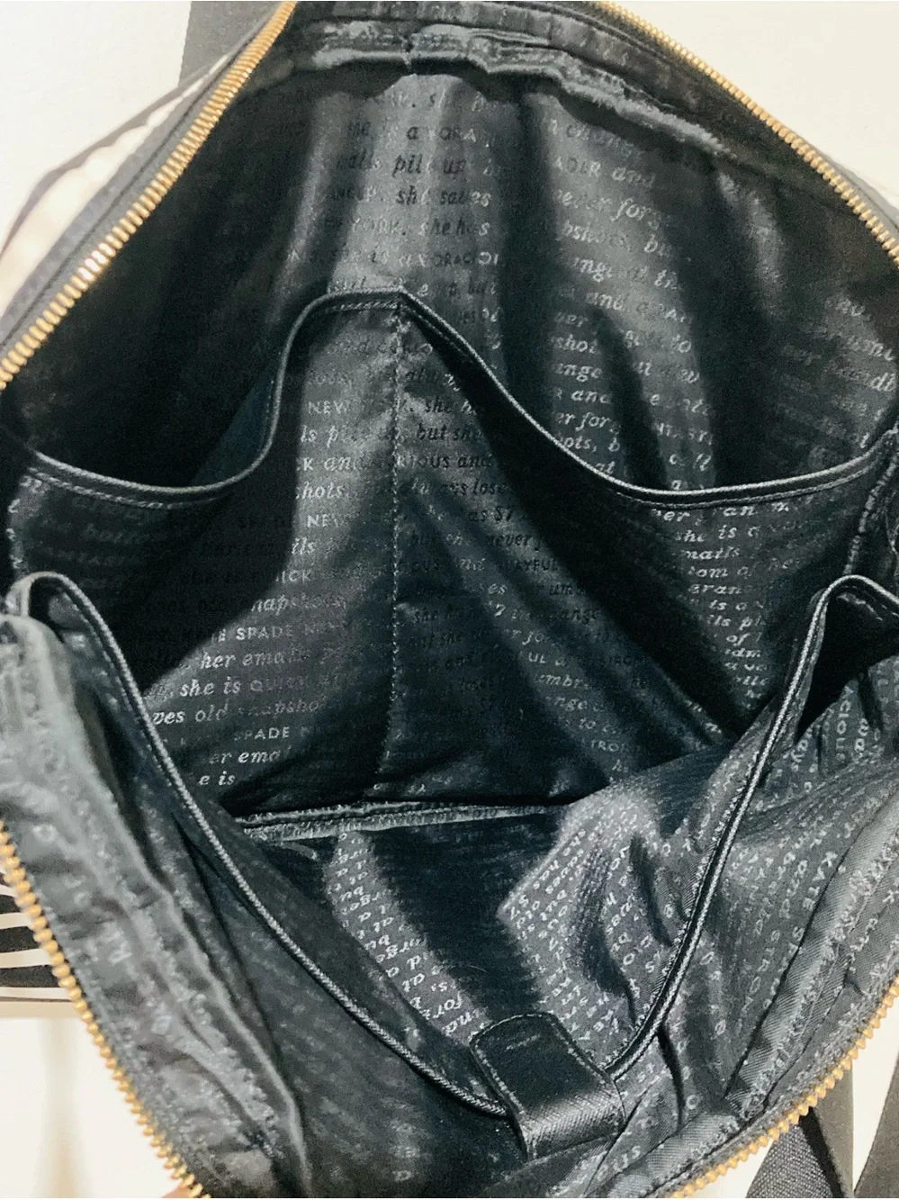 EUC kate spade 13” Classic Nylon Stripe Laptop Commuter Bag